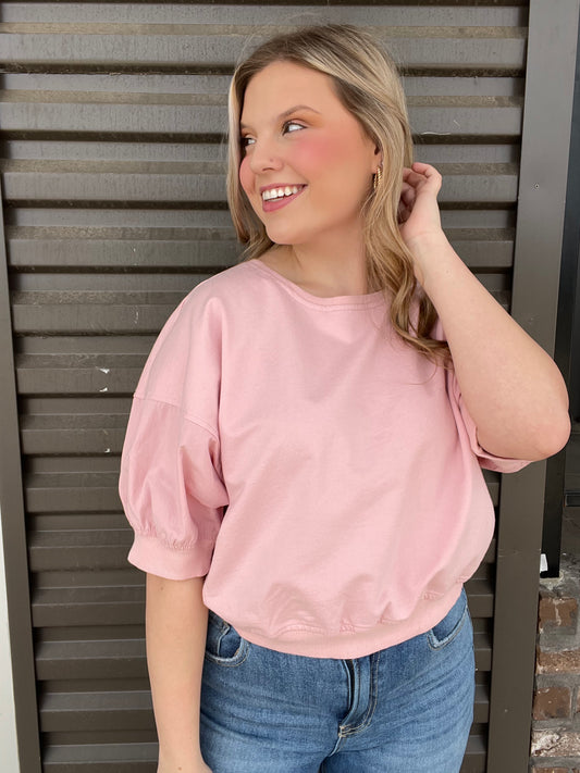 Oversized Soft Top blush - Jolie Femme Boutique