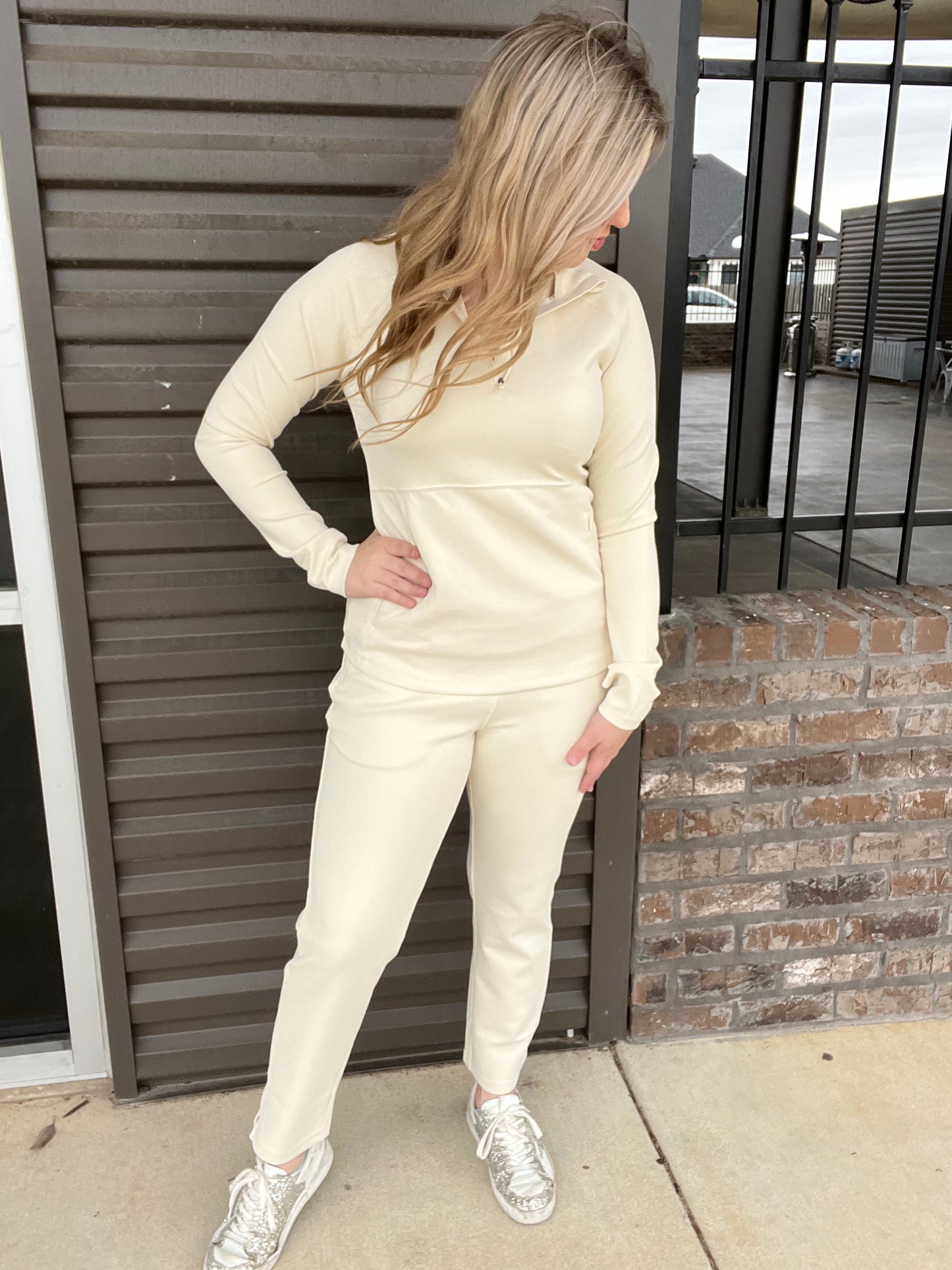 Jacquard Ribbed Active Tapered Pant - Jolie Femme Boutique