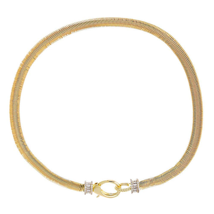 Chunky Snake Rhinestone Clasp Choker - Jolie Femme Boutique