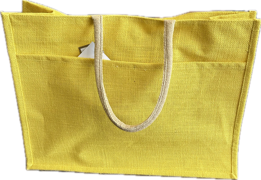 JUTE POCKET TOTE