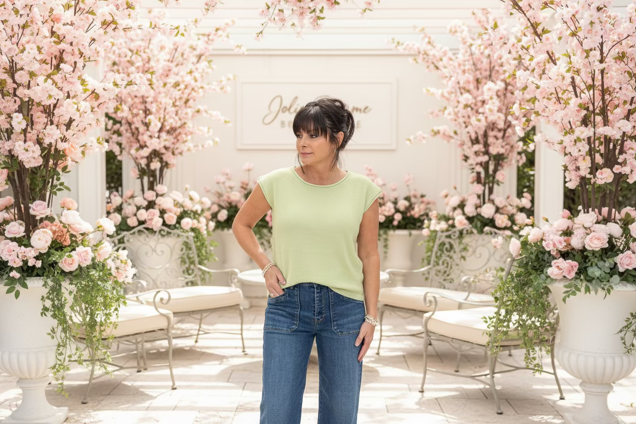 Soft Lime Green Cap Sleeve Top - Jolie Femme Boutique