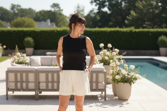 Cream Woven Short - Jolie Femme Boutique