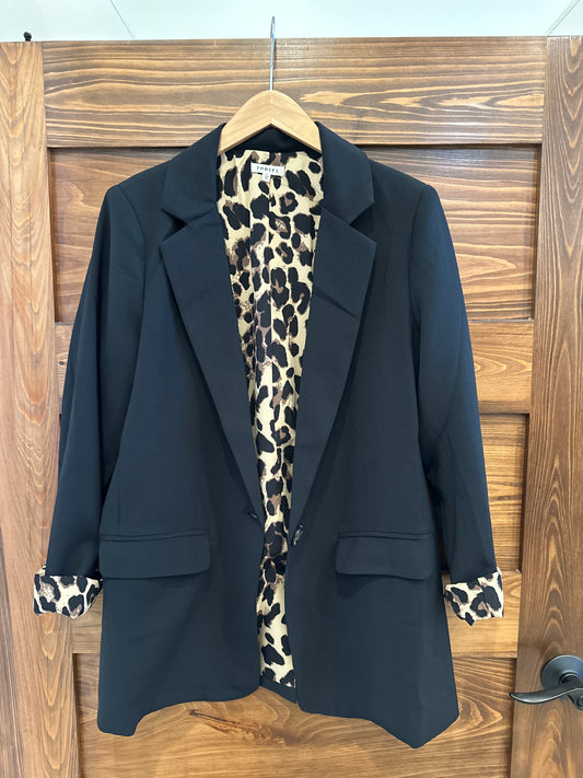 Leopard Lined Blazer