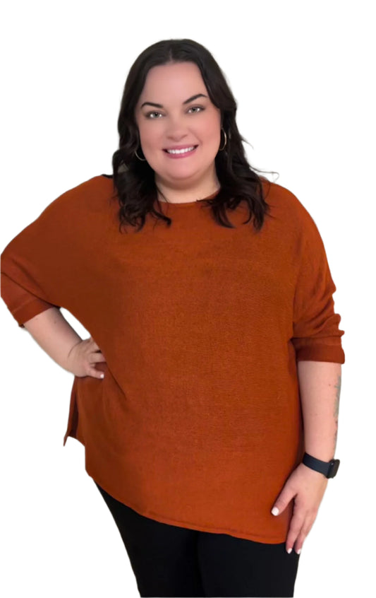 Plus Size Hi Low Knit Top - Jolie Femme Boutique