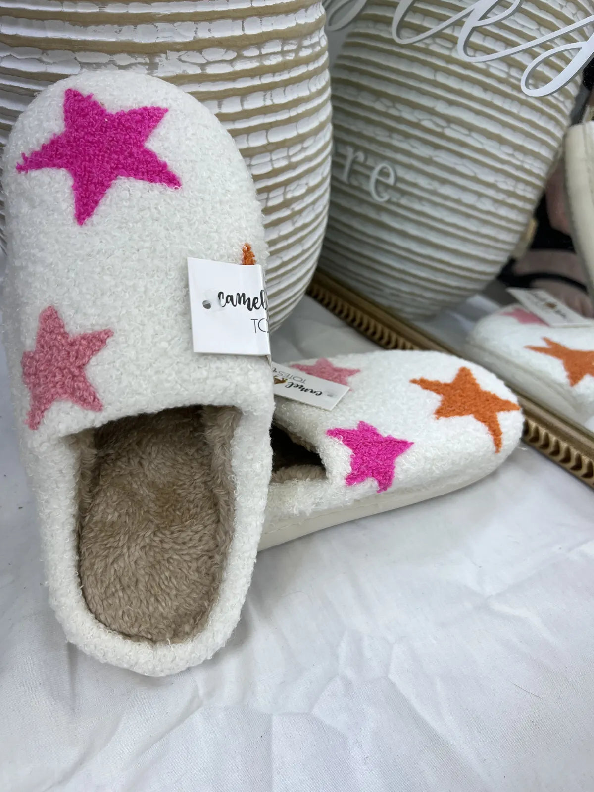 IVORY STAR HOUSE SHOES - Jolie Femme Boutique