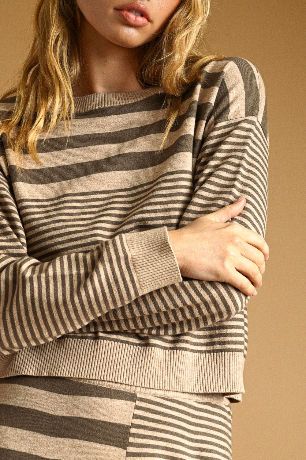 Multi Stripe Lounge Knit Sweater