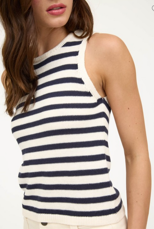 Navy Striped Tank Top - Jolie Femme Boutique