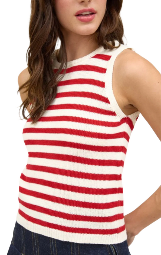 Red Stripe Tank Top - Jolie Femme Boutique