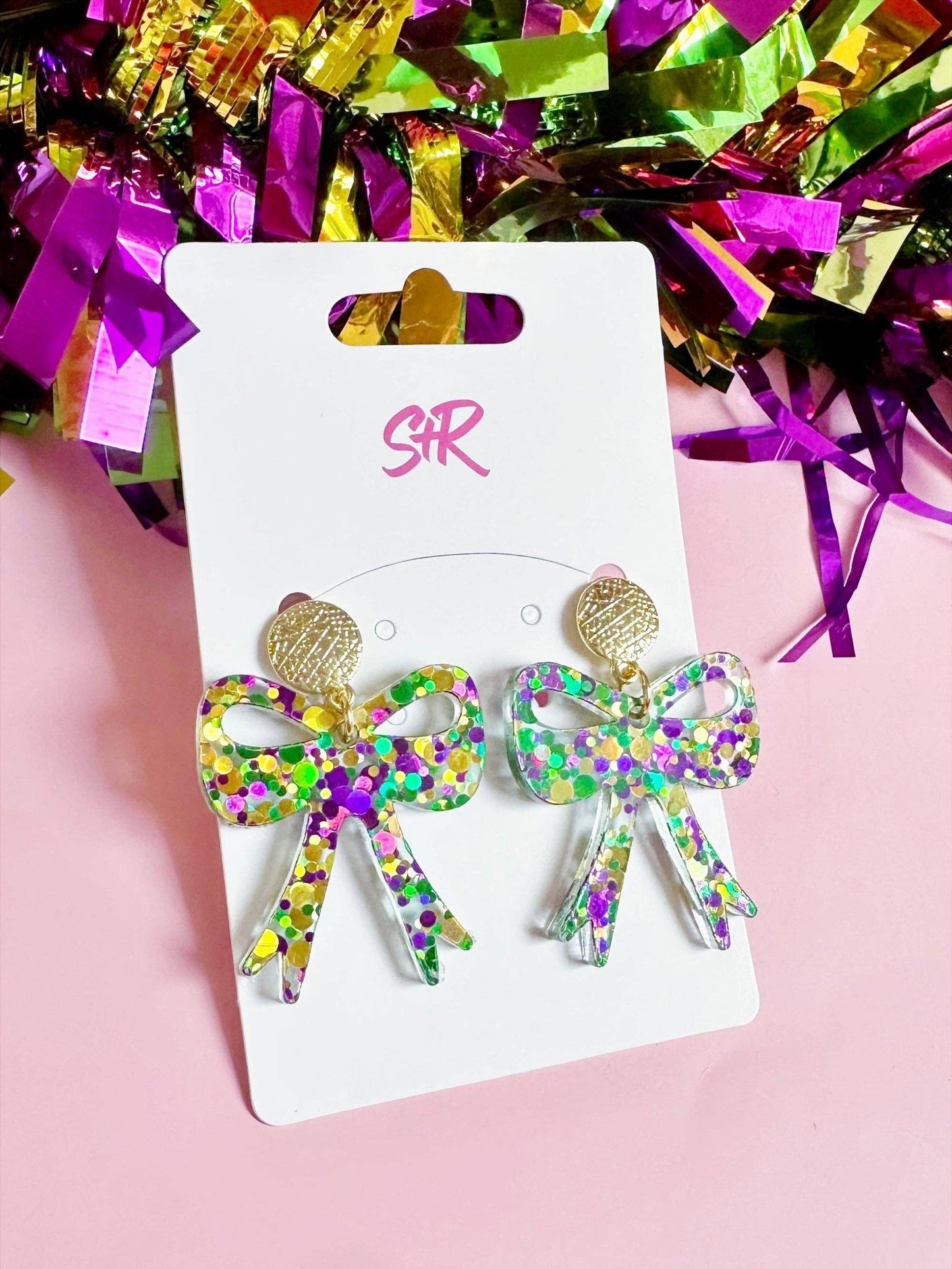 Mardi Gras Bow Dangle