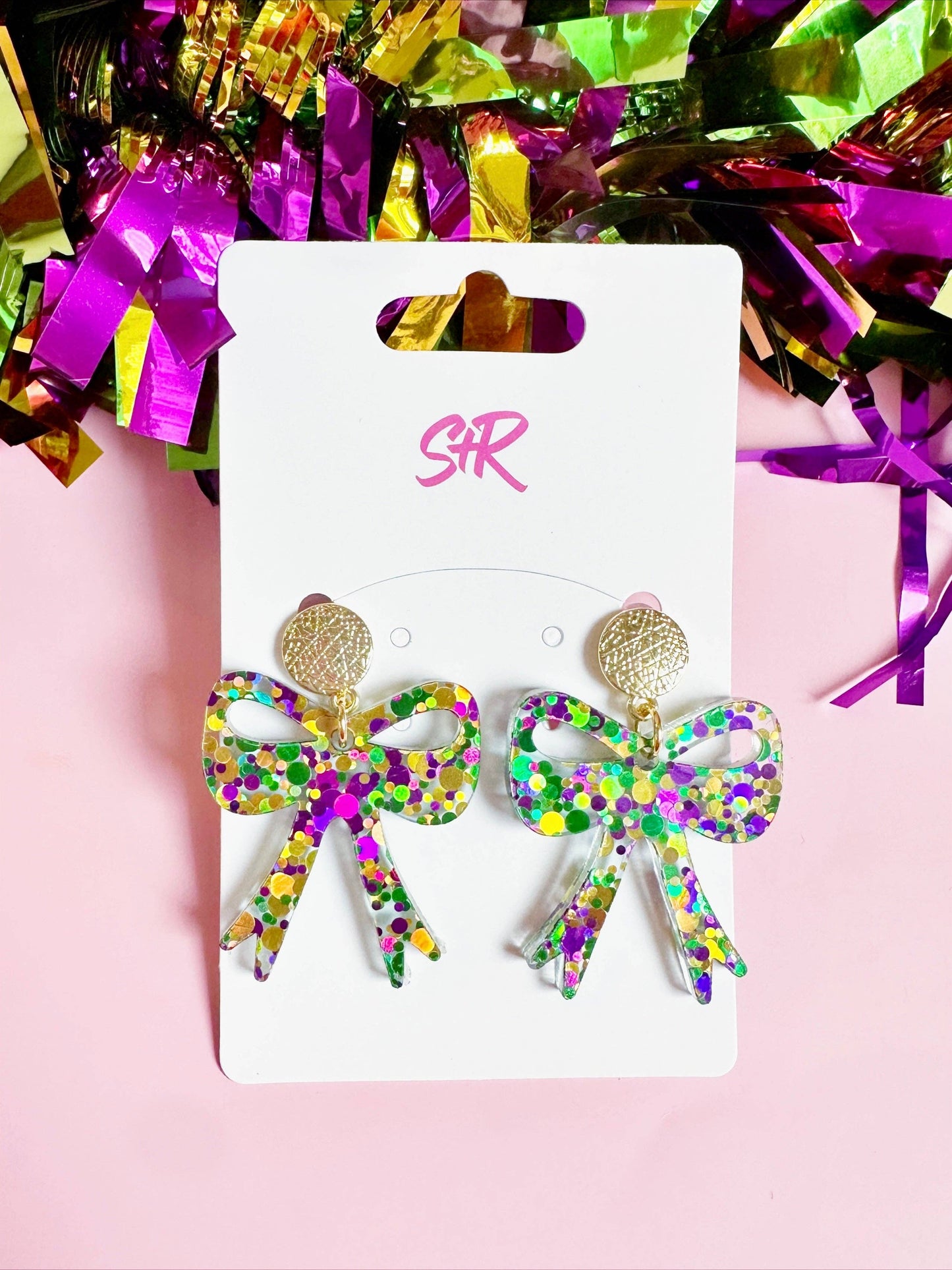 Mardi Gras Bow Dangle