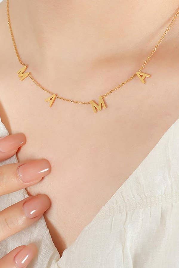 JOSSLYN by wall to wall - STAINLESS STEEL WATERPROOF TARNISH FREE NECKLACE | 40NK321 - Gold - Jolie Femme Boutique