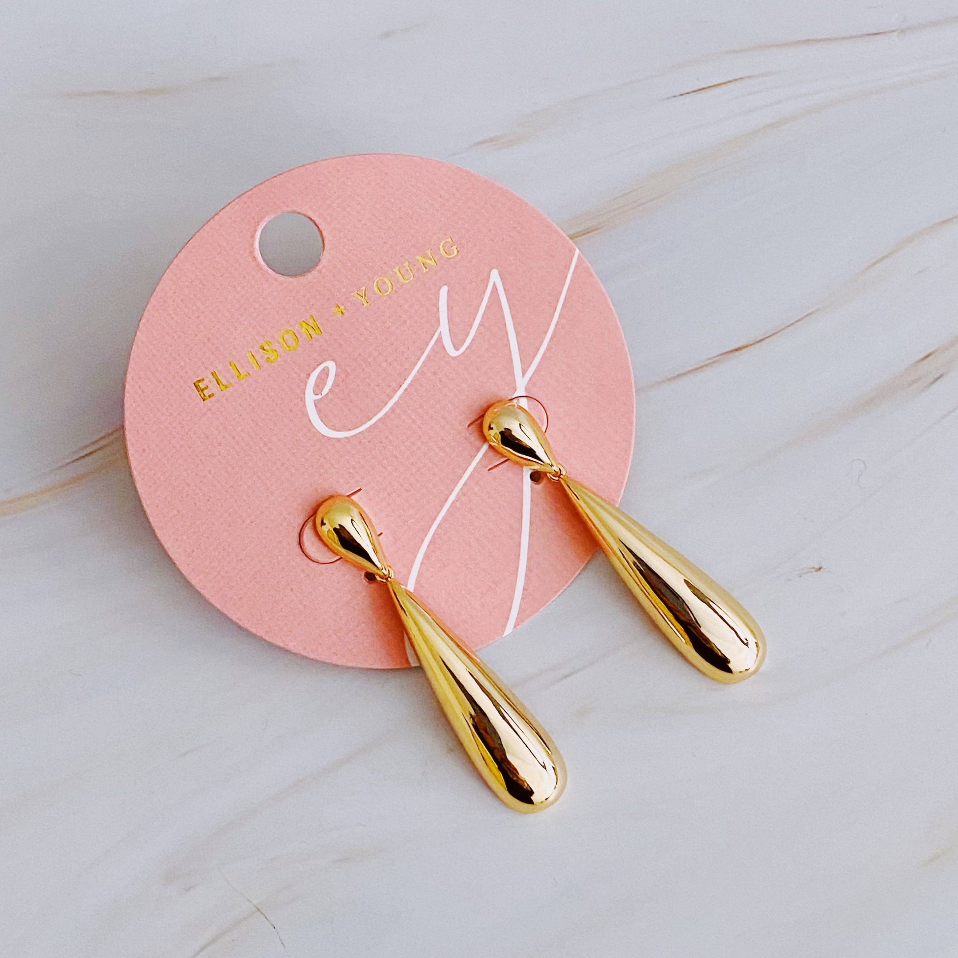 Golden Object Double Tier Earrings - Jolie Femme Boutique